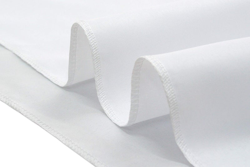 GEFEII Kitchen 54 inch Square Tablecloth Solid Polyester White Tablecloths for Wedding Party Restaurant Banquet Dining Buffet Table Picnic Decorations (Square-54x54 inch, White) - Image 4